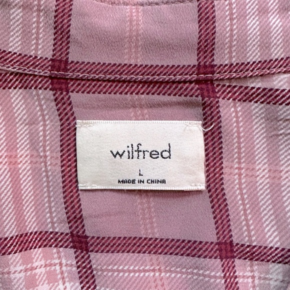 Aritzia Silk Plaid Buttondown - Picture 6 of 7
